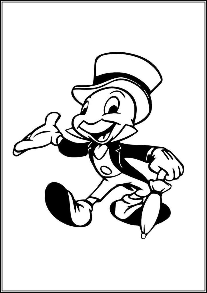 Drawing Of Jiminy Cricket Coloring - TotalColoring.Com