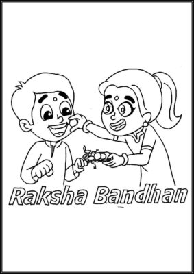 Drawing Of Raksha Bandhan Coloring - TotalColoring.Com