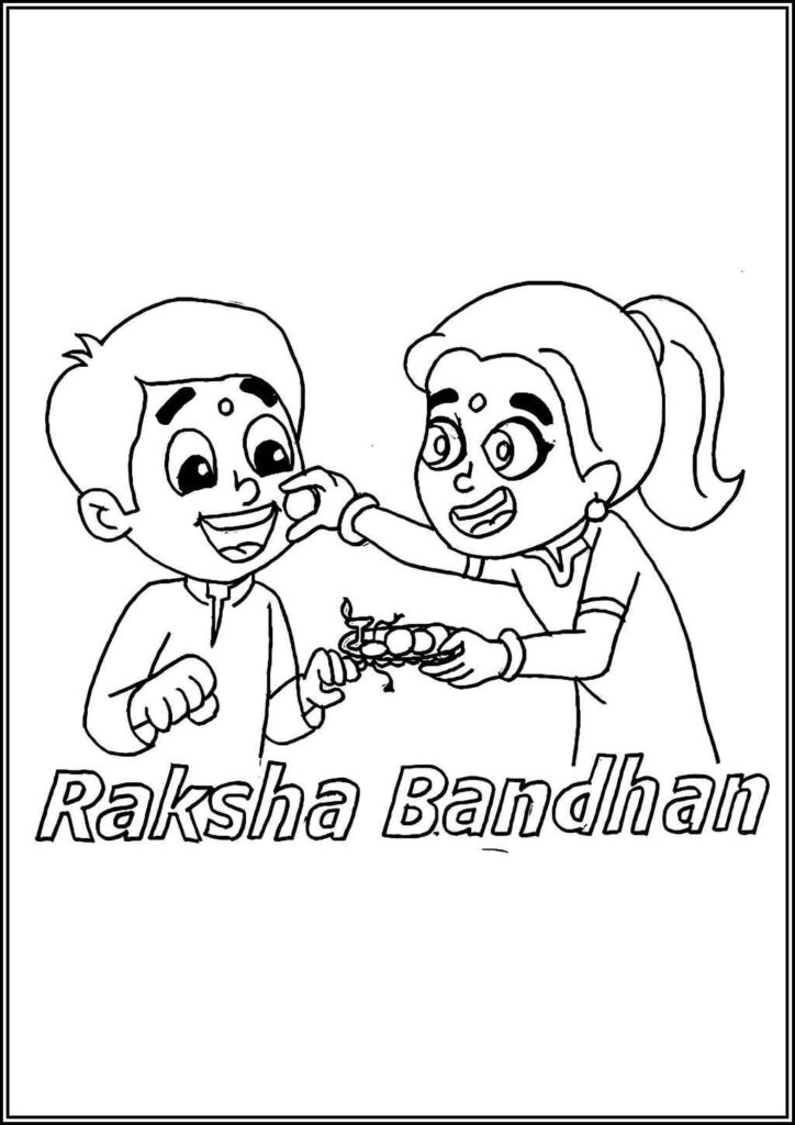 Drawing Of Raksha Bandhan Coloring - TotalColoring.Com