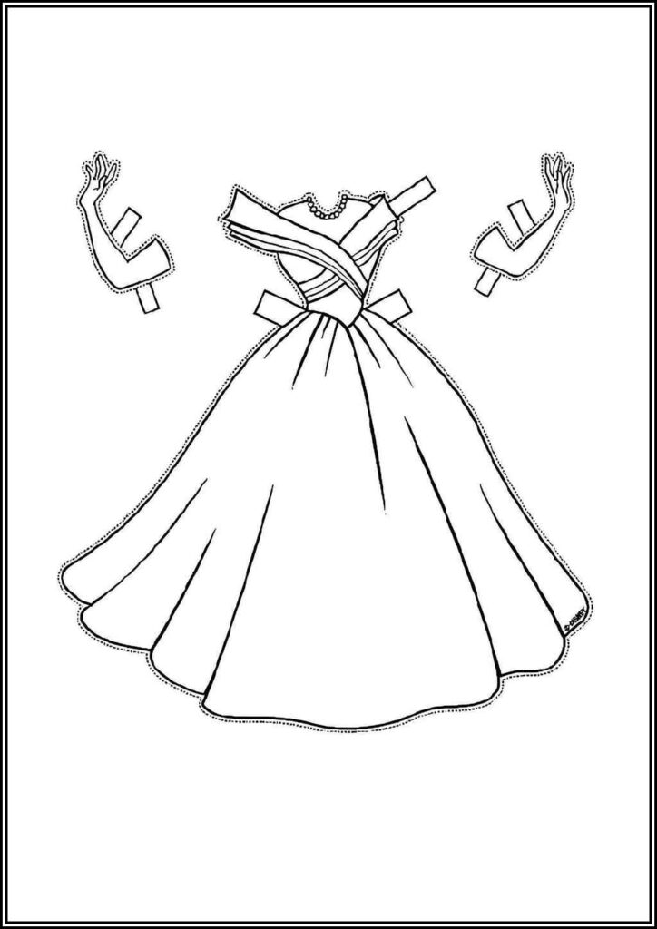 Dress Printable For Girls Coloring - TotalColoring.Com