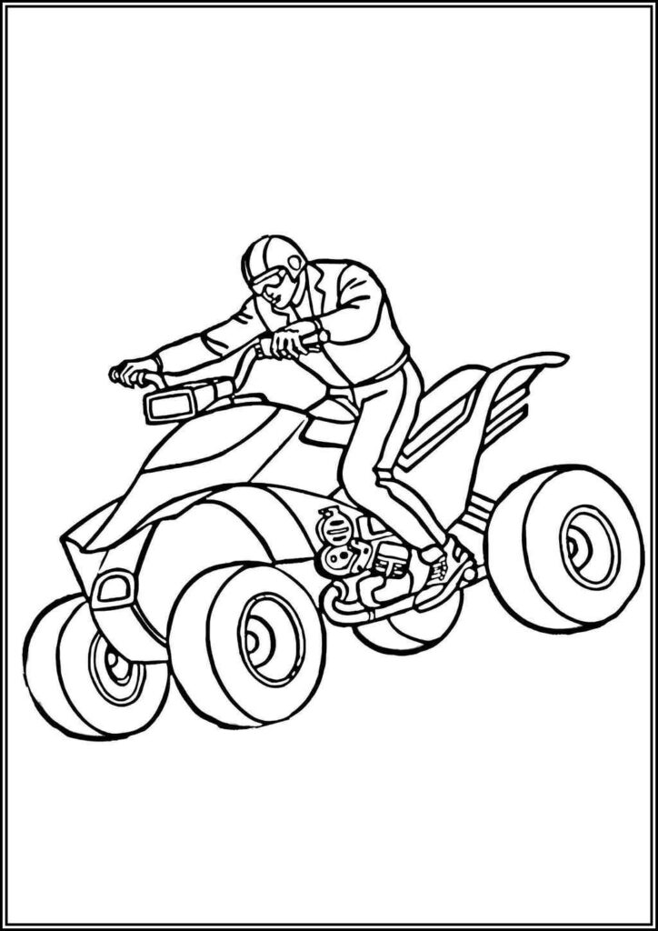 Driving Atv Coloring - TotalColoring.Com