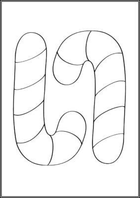 Easy Candy Canes Coloring - TotalColoring.Com