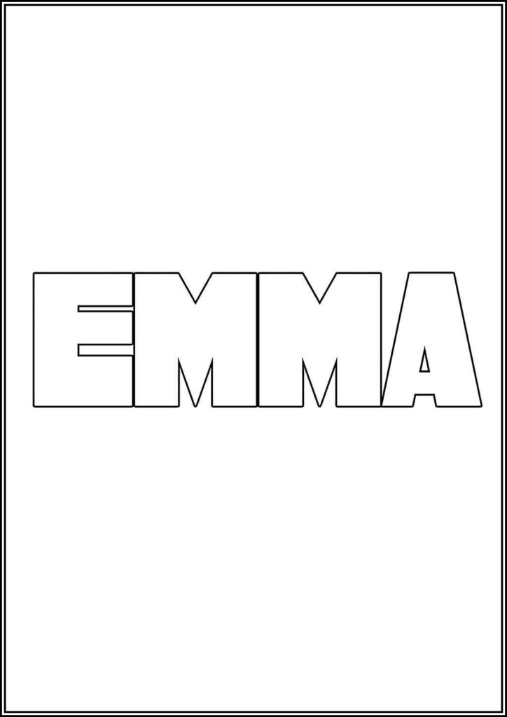 Emma Free Printable Coloring - TotalColoring.Com