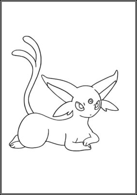 Espeon Pokemon Free Coloring - TotalColoring.Com