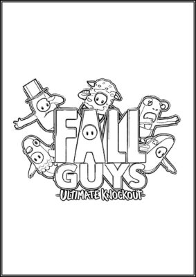 Fall Guys Ultimate Knockout Coloring - TotalColoring.Com