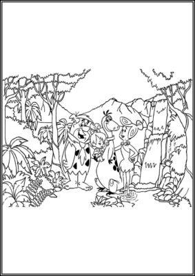 Flintstones Printable Coloring - TotalColoring.Com