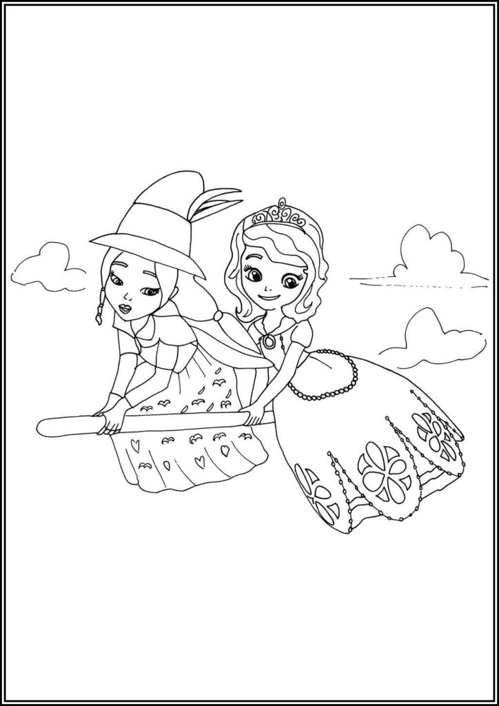 Flying Sofia Coloring - TotalColoring.Com