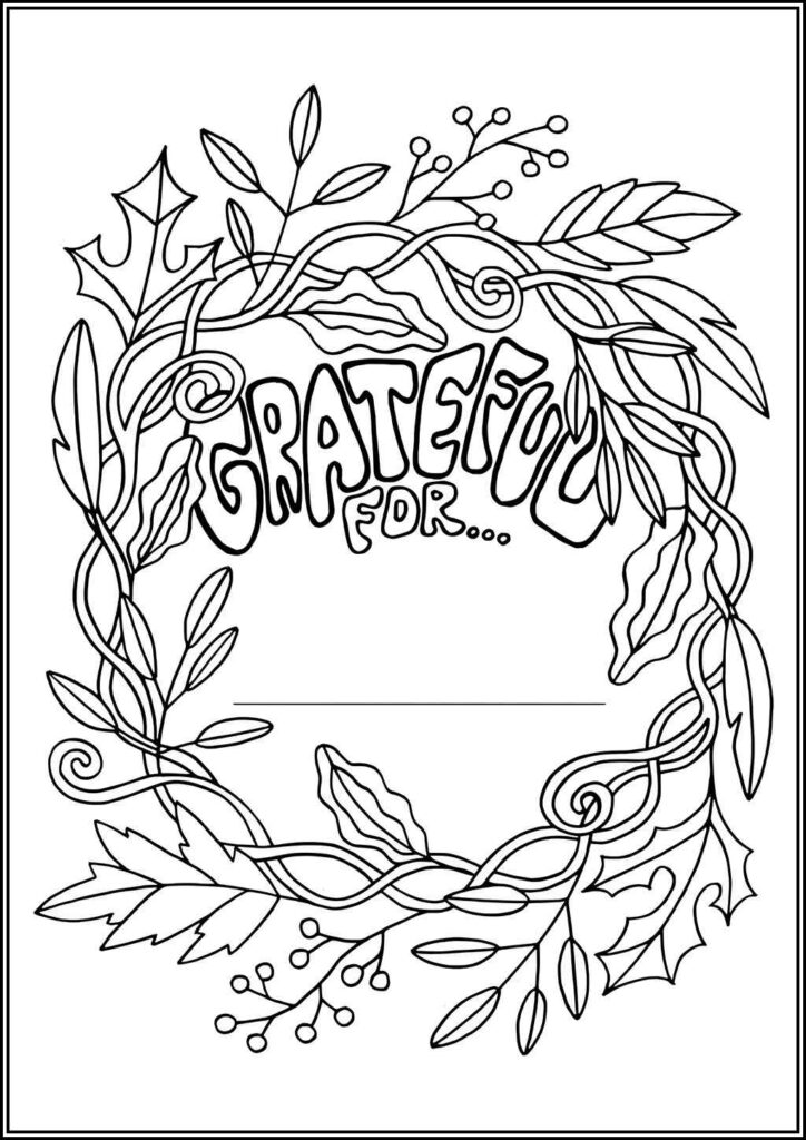 Free Gratitude Coloring - TotalColoring.Com