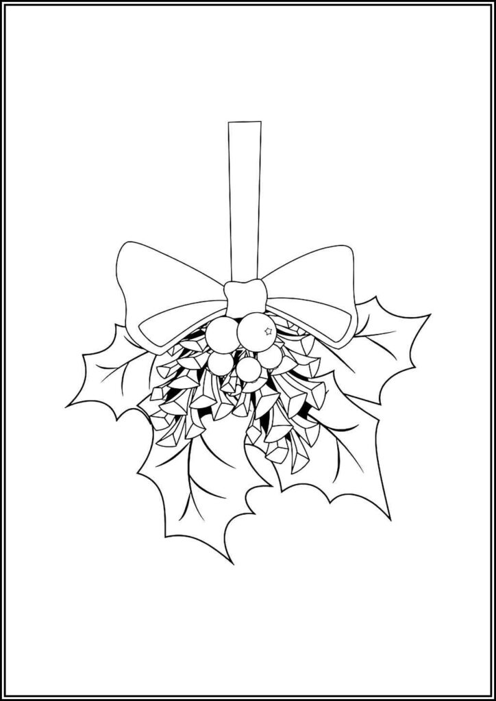 Free Printable Christmas Holly Coloring - TotalColoring.Com