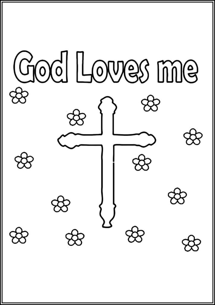 Free Printable God Loves Me Coloring - TotalColoring.Com