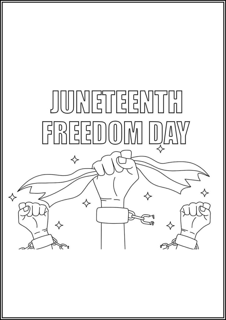 Freedom Day Juneteenth Coloring - TotalColoring.Com