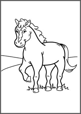 Funny Horse Printable Coloring - TotalColoring.Com