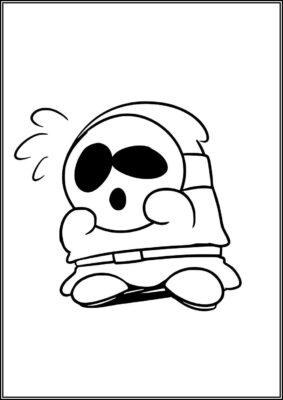 Funny Shy Guy Coloring - TotalColoring.Com