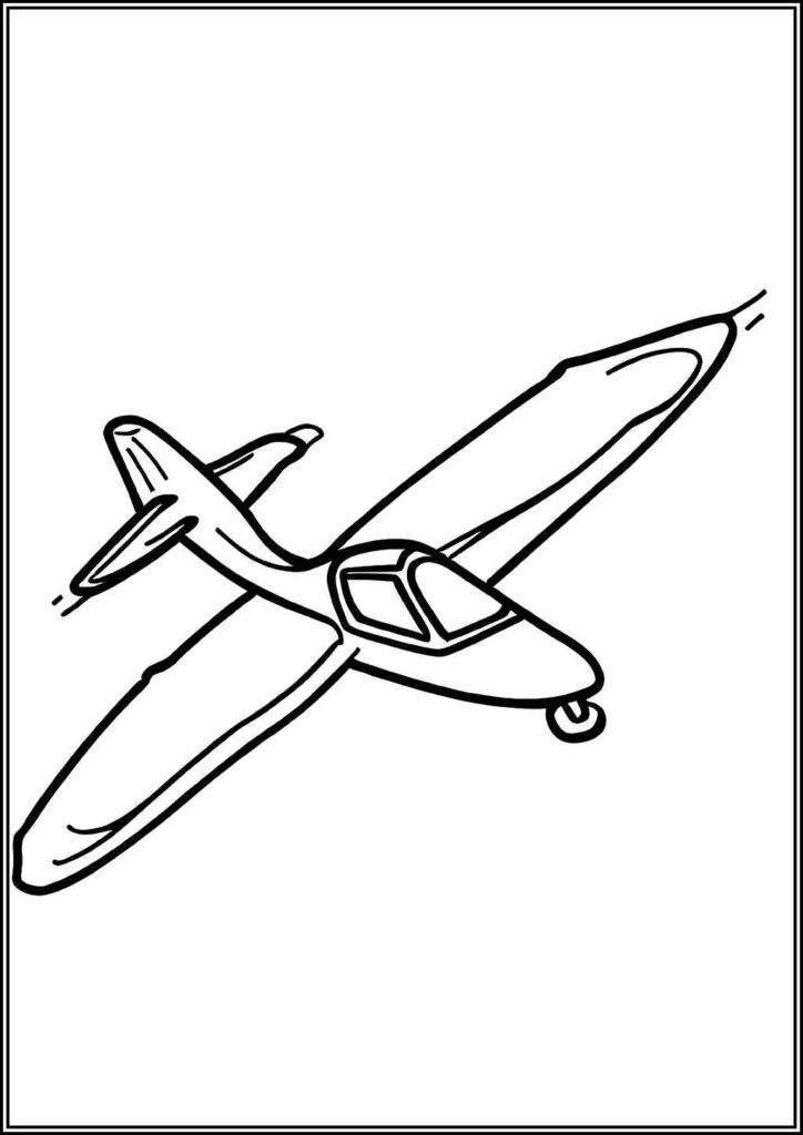 Glider Aircraft Coloring - TotalColoring.Com