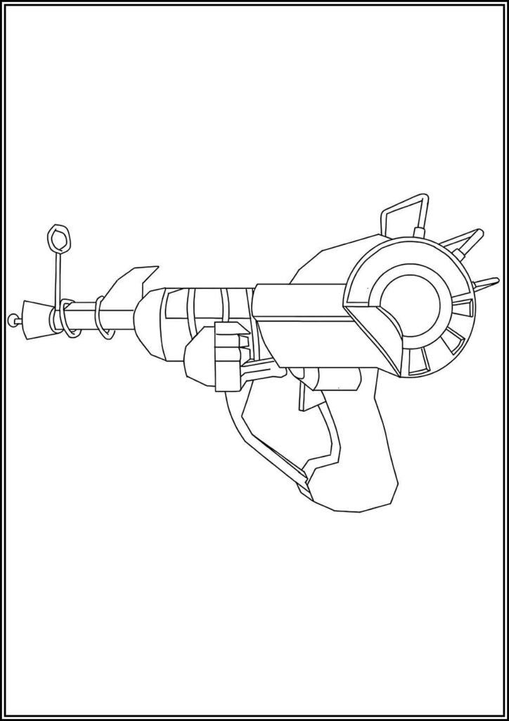 Gun From Video Game Coloring - TotalColoring.Com