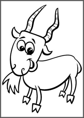 Happy Goat Coloring - TotalColoring.Com