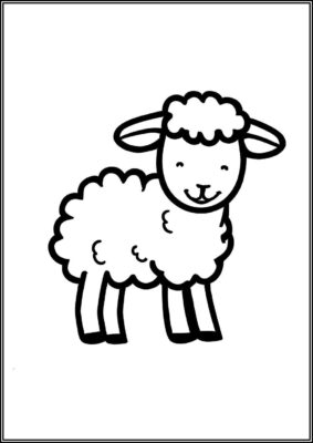 Happy Lamb Coloring - TotalColoring.Com