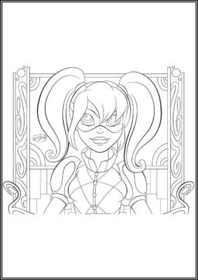 Harley Quinn Dc Super Hero Girls Coloring - TotalColoring.Com