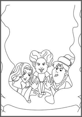 Hocus Pocus To Print Coloring - TotalColoring.Com