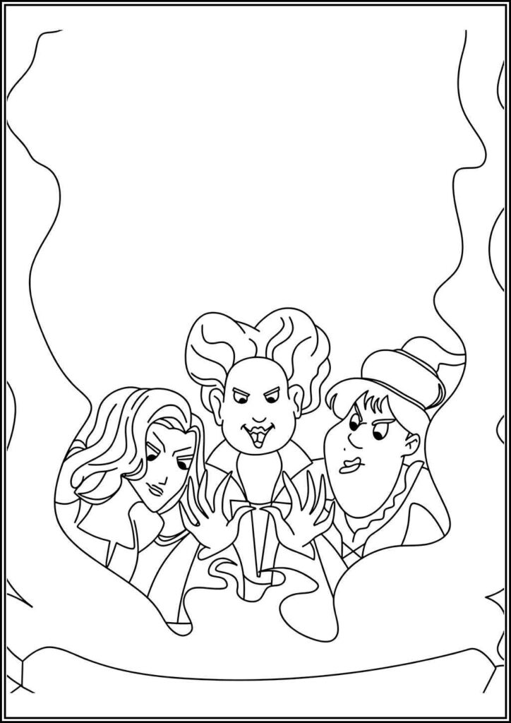 Hocus Pocus To Print Coloring - TotalColoring.Com