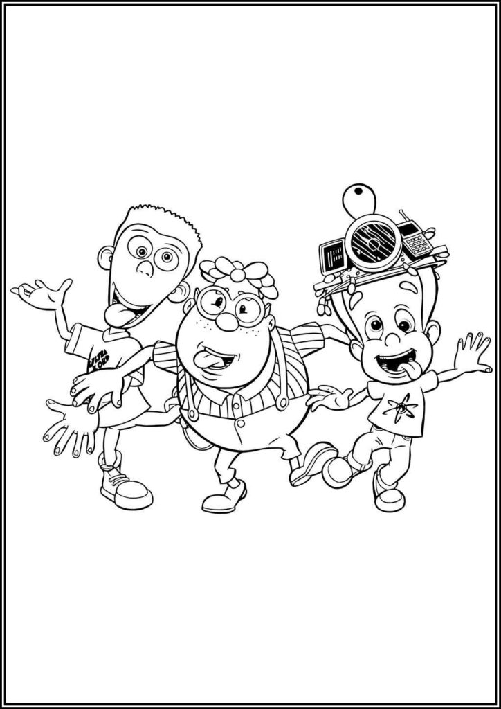 Jimmy Neutron To Print Coloring - TotalColoring.Com