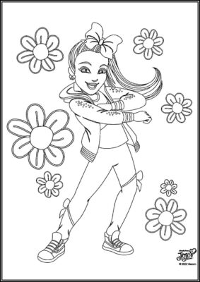 Jojo Siwa Free Printable Coloring - TotalColoring.Com