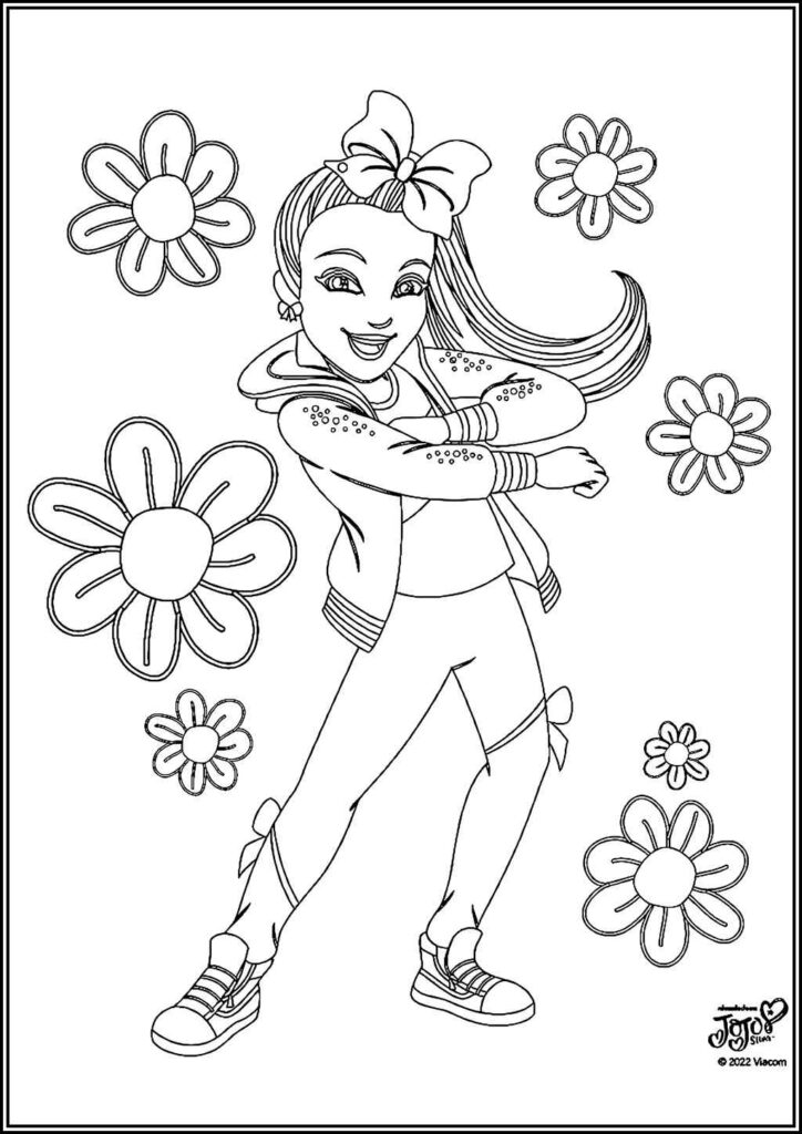 Jojo Siwa Free Printable Coloring - TotalColoring.Com