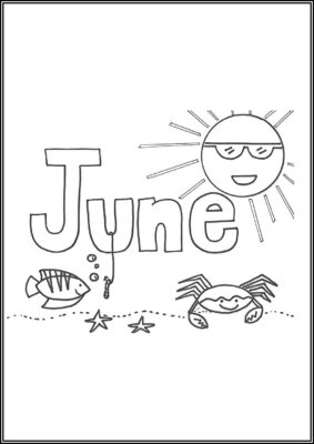 June Beach Coloring - TotalColoring.Com