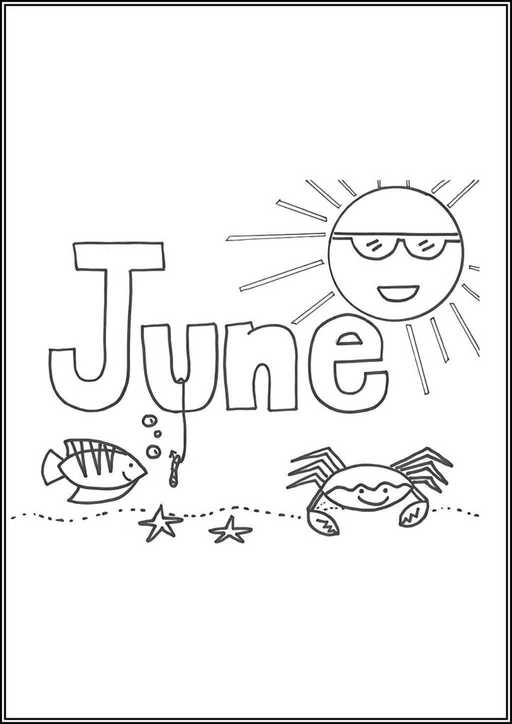 June Beach Coloring - TotalColoring.Com