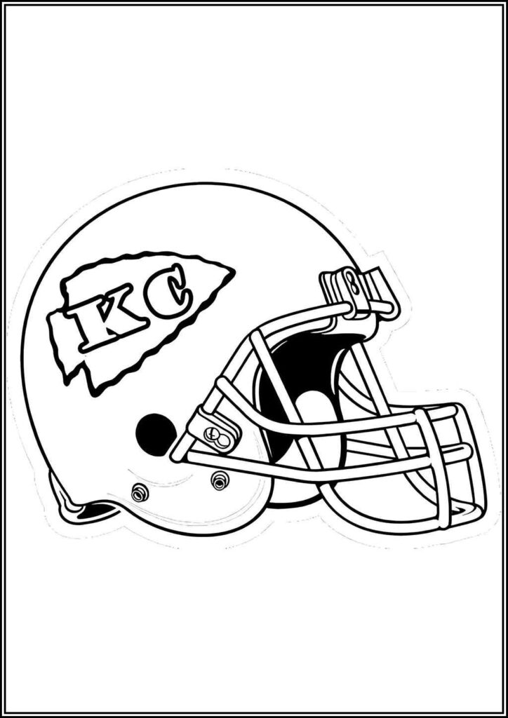 Kansas City Chiefs Football Helmet Coloring - TotalColoring.Com