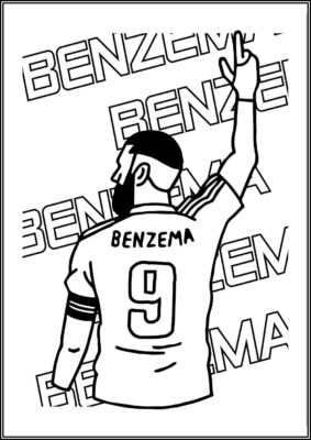 Karim Benzema Picture Coloring - TotalColoring.Com