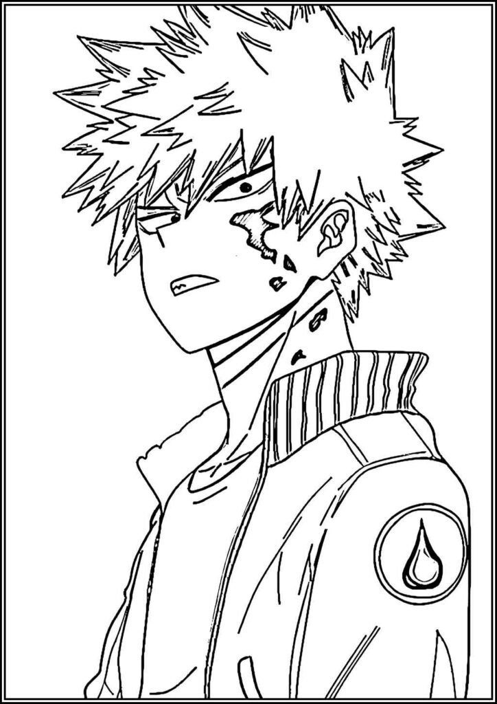 Katsuki Bakugo In My Hero Academia Coloring - TotalColoring.Com