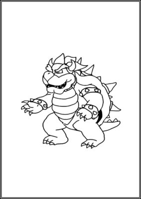 King Bowser Coloring - TotalColoring.Com