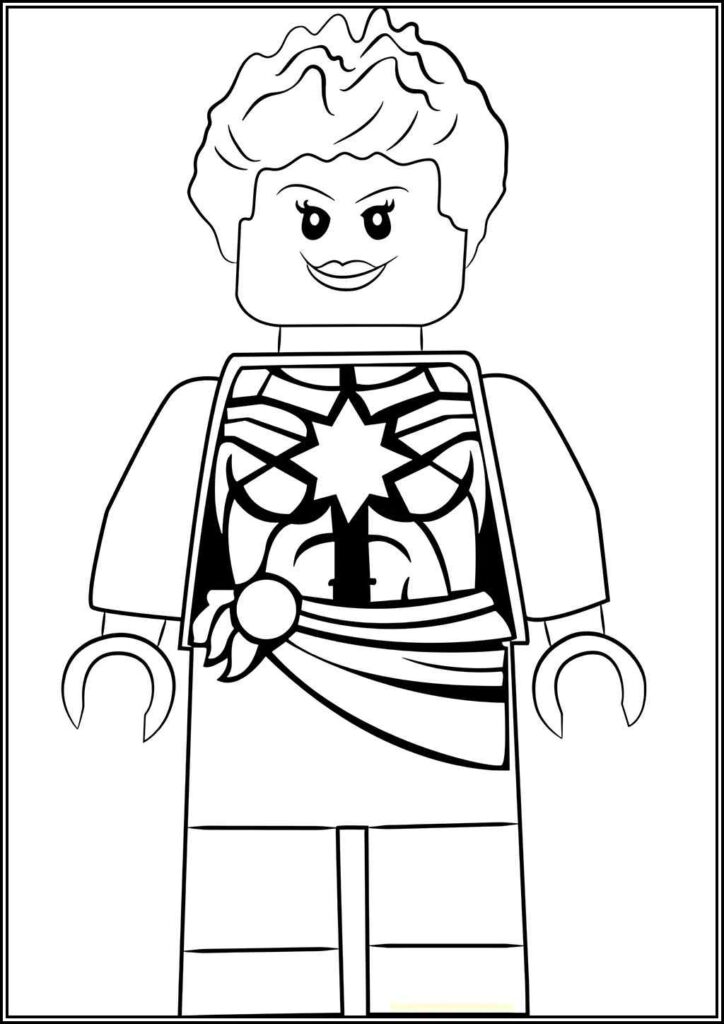 Lego Captain Marvel Coloring - TotalColoring.Com