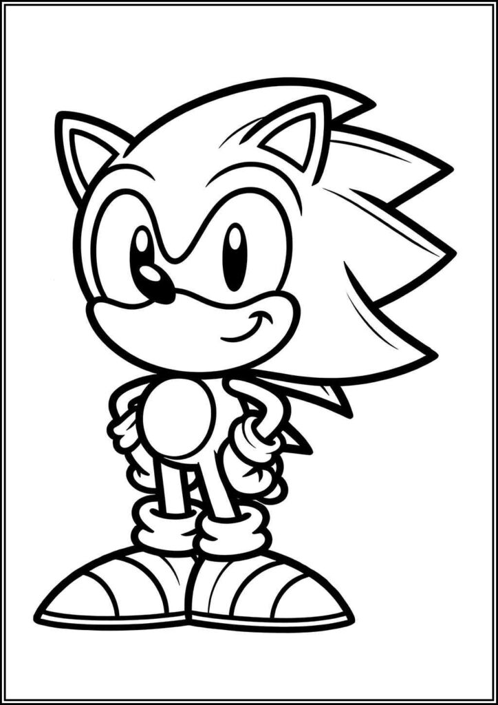 Little Sonic The Hedgehog Coloring - TotalColoring.Com