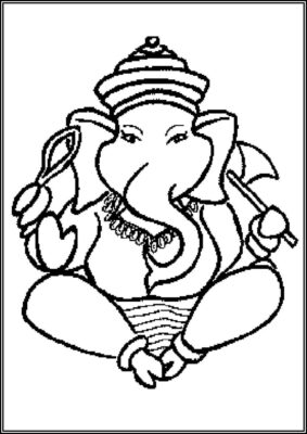 Lord Ganesha Coloring - TotalColoring.Com