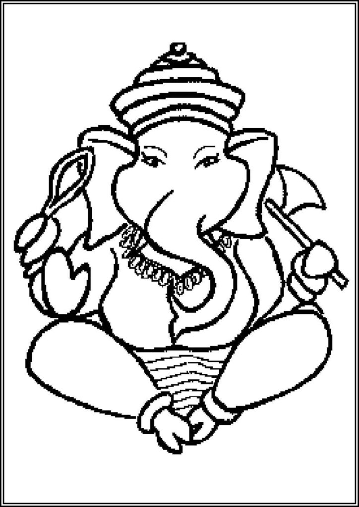 Lord Ganesha Coloring - TotalColoring.Com