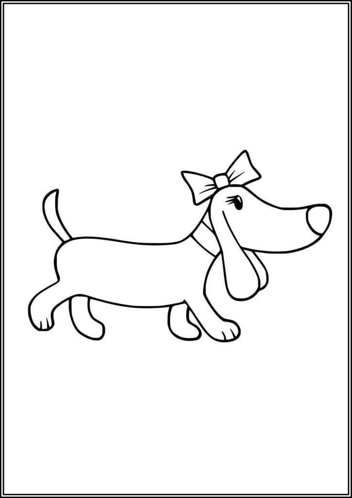 Lovely Dachshund Dog Coloring - TotalColoring.Com