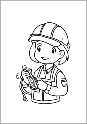 Lovely Electrician Coloring - TotalColoring.Com