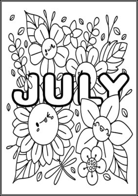 Lovely July Coloring - TotalColoring.Com