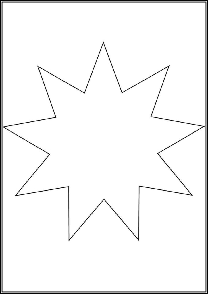 Nine Pointed Star Coloring - TotalColoring.Com