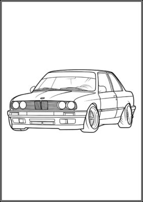 Old Bmw Coupe Coloring - TotalColoring.Com