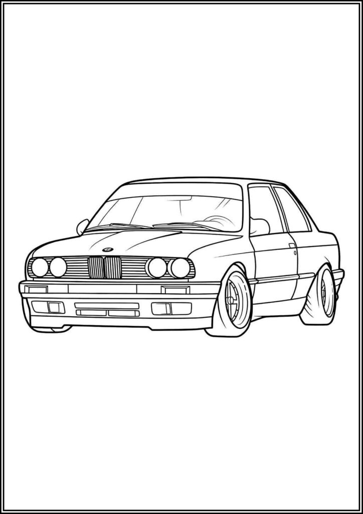 Old Bmw Coupe Coloring - TotalColoring.Com