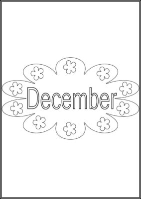 Print December Coloring - TotalColoring.Com