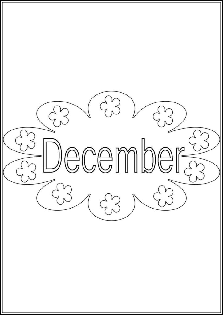 Print December Coloring - TotalColoring.Com