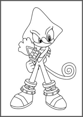 Print Espio The Chameleon Coloring - TotalColoring.Com