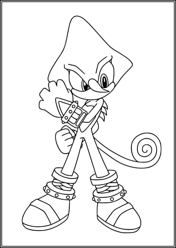 Print Espio The Chameleon Coloring - TotalColoring.Com