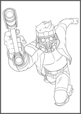 Print Star Lord Coloring - TotalColoring.Com