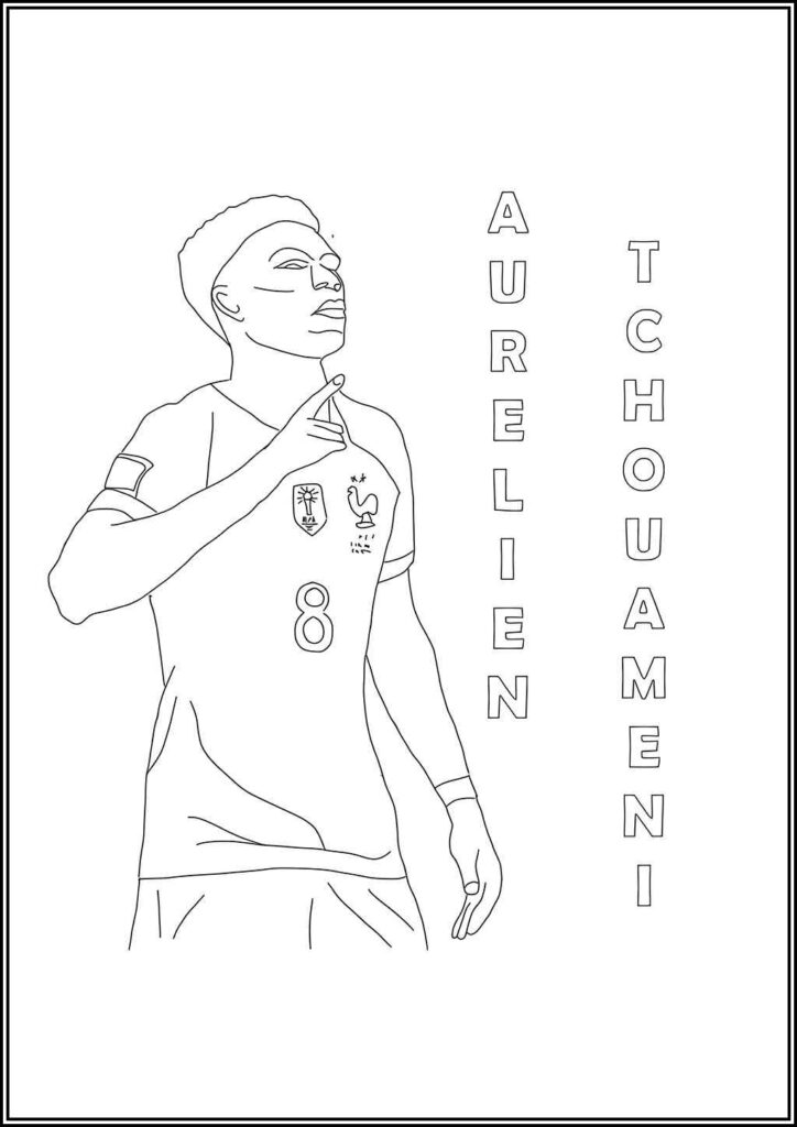 Printable Aurelien Tchouameni Coloring - TotalColoring.Com