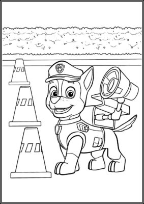 Printable Chase Coloring - TotalColoring.Com